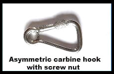 Asymmetric Carbine Hook C/W Screw Nut